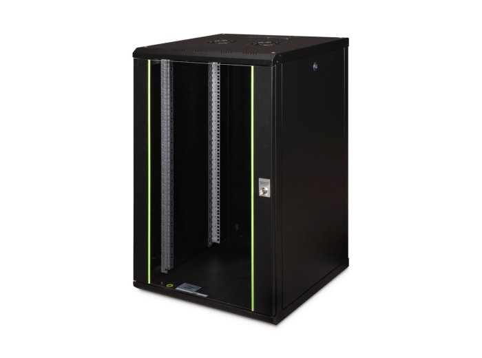 Digitus Szafa sieciowa wisząca Unique 19" 20U rack 600x600, drzwi szyba, czarny, niedzielona, złożona, 100kg
