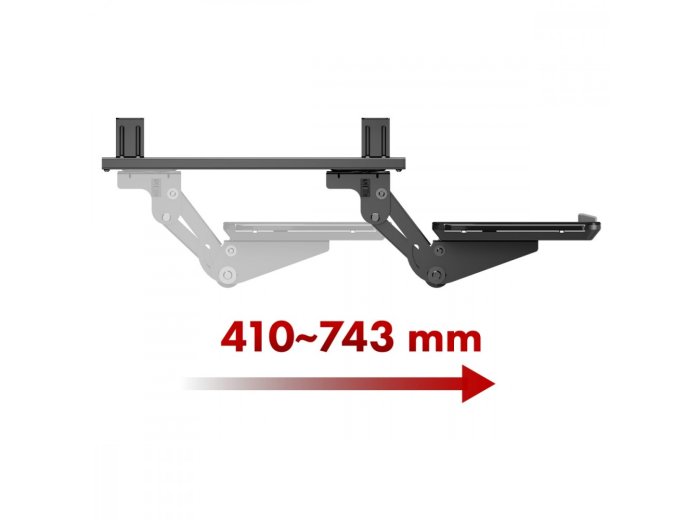 Uchwyt na klawiaturę max 5kg, MC-156 B regulowany, podbiurkowy