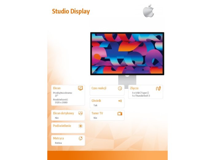 Studio Display - Standard Glass - Uchwyt mocujący VESA. Bez podstawki