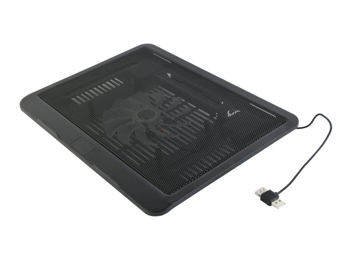 GEMBIRD PODSTAWKA CHŁODZĄCA POD NOTEBOOKA 15" 1X WENTYLATOR 12CM, PODŚWIETLENIE LED, NBS-1F15-04