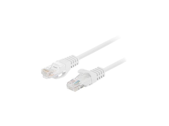 PATCHCORD KAT.6 UTP 1M BIAŁY FLUKE PASSED LANBERG 10-PACK