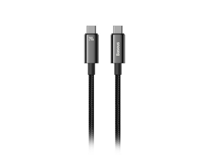 Kabel Baseus CAWJ040101 USB-C - USB-C 240W 480Mb/s 2m - czarno-szary