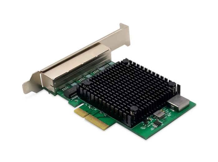 Karta sieciowa przewodowa Quad-RJ45 2.5GbE PCI Express 2.1 Chipset: RTL8125B+ASM1806
