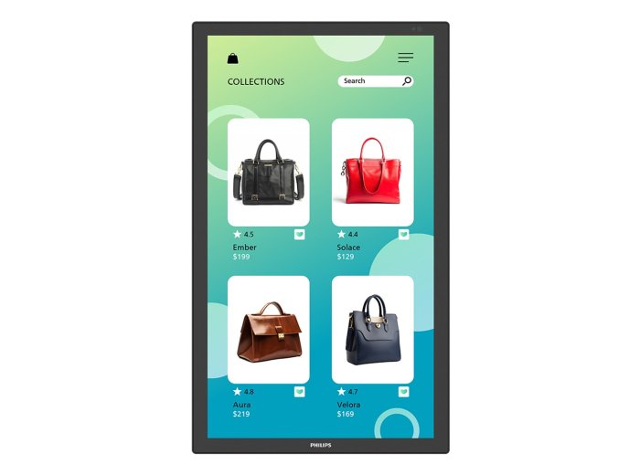 Philips 3000 series 32BDL3751T/00 signage display Interaktywny płaski panel 80 cm (31.5") LCD Wi-Fi 350 cd/m2 Full HD Czarny Ekran dotykowy Procesor wbudowany Android 24/7