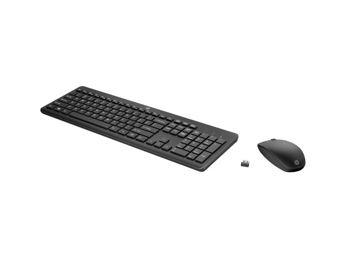 Zestaw klawiatura + mysz HP 230 Wireless Mouse and Keyboard Combo bezprzewodowe czarne Niemiecki układ klawiszy QWERTZ 18H24AA#ABD