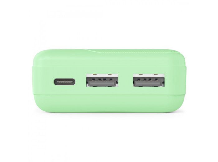 Power pack 10000mAh 2xUSB-A zielony