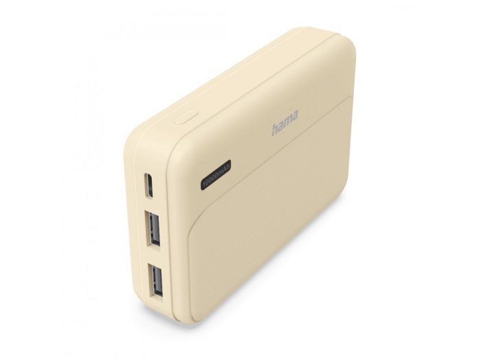 Power pack 10000 mAh 2xUSB-A piaskowy