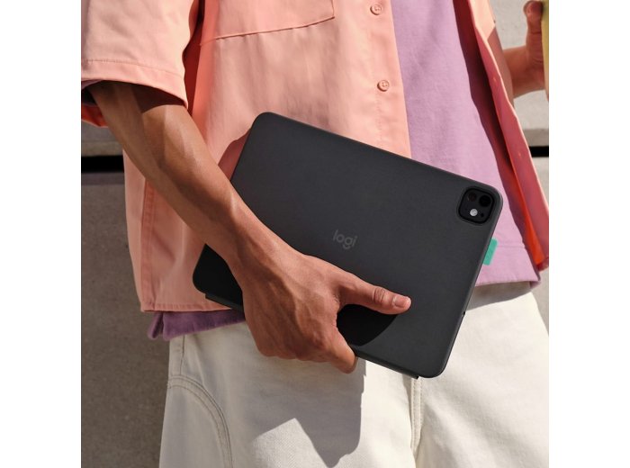 Logitech Flip Folio QWERTZ Niemiecki Bluetooth Grafitowy