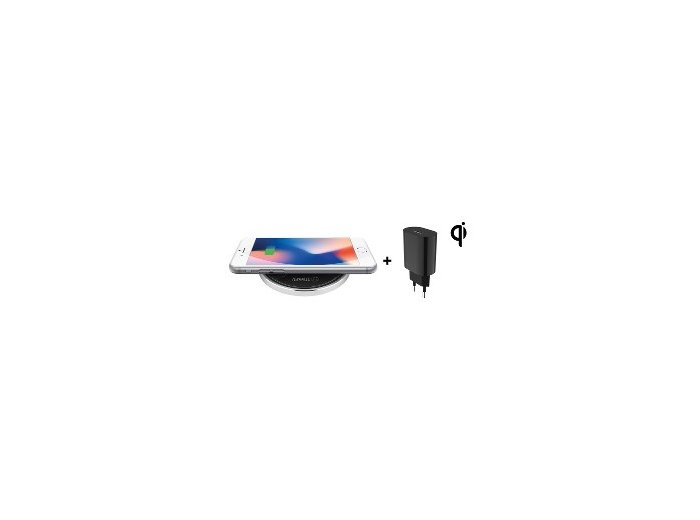 Terratec ChargeAIR dot! Smartfon Czarny, Srebrny DC Bezprzewodowe ładowanie Szybkie ładowanie Wewnętrzna