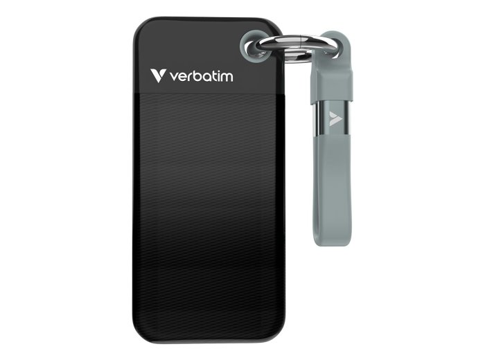 Zewnętrzny dysk SSD Verbatim Pocket SSD 2TB USB 3.2 Gen 2 (3.1 Gen 2) Czarny, Szary