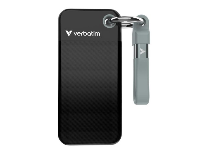 Zewnętrzny dysk SSD Verbatim Pocket SSD 2TB USB 3.2 Gen 2 (3.1 Gen 2) Czarny, Szary
