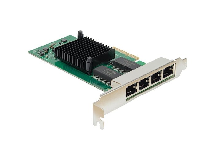 INTER-TECH Argus ST-7238 - Karta sieciowa Quad LAN Intel i350 Obliczanie sumy kontrolnej i segmentacji odciążenia VT-c VMDq SR-IOV