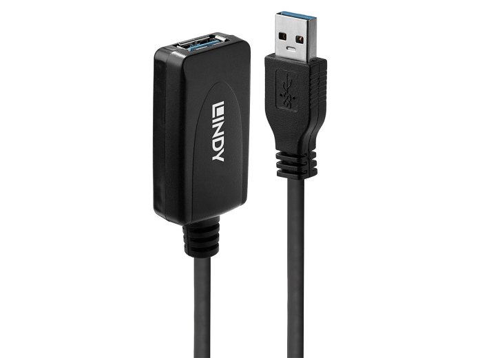 Lindy 43155 kabel USB USB 3.2 Gen 1 (3.1 Gen 1) 5 m USB A Czarny