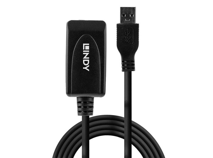 Lindy 43155 kabel USB USB 3.2 Gen 1 (3.1 Gen 1) 5 m USB A Czarny