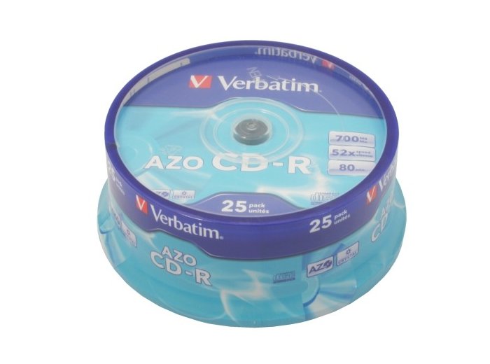 CD-R 52x 700MB 25P CB Azo 43352