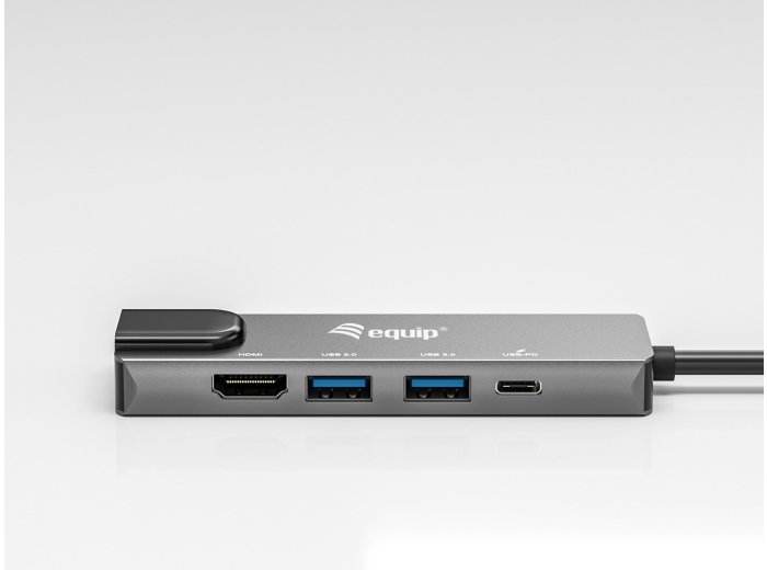 Equip 133489 stacja dokująca Przewodowa USB 3.2 Gen 1 (3.1 Gen 1) Type-C Szary