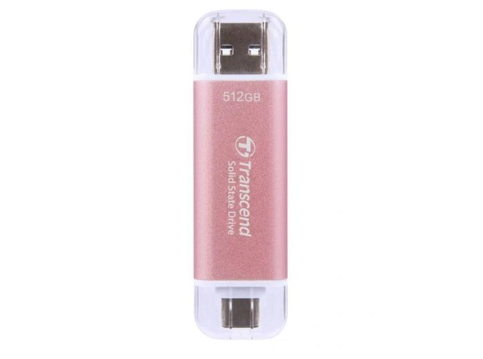 Transcend ESD310 512 GB USB Type-A na USB Type-C 3.2 Gen 2 (3.1 Gen 2) Różowy