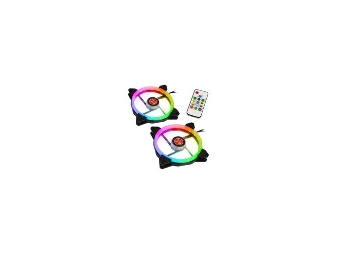 Raijintek IRIS 14 Rainbow RGB LED fans, 2-Part Set incl. Controller - 140mm
