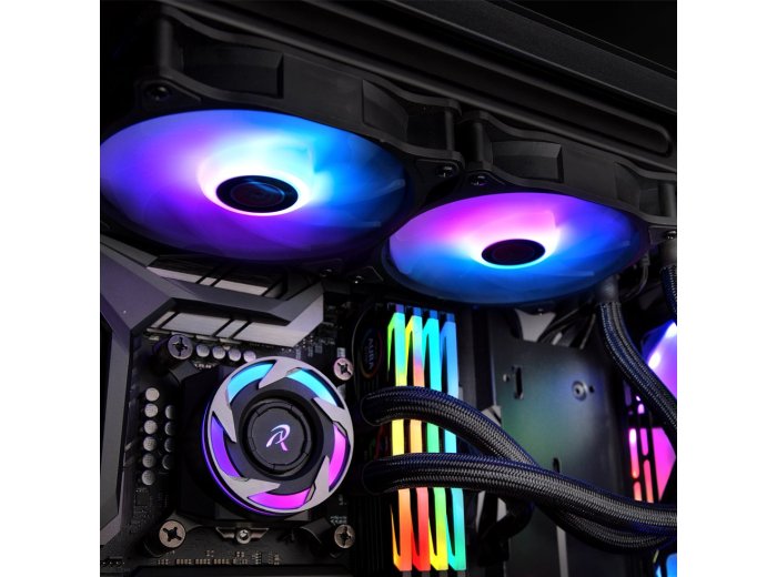 RAIJINTEK EOS 12 RBW ADD Płyta główna, Procesor Wentylator 12 cm Czarny, Biały 2 szt.