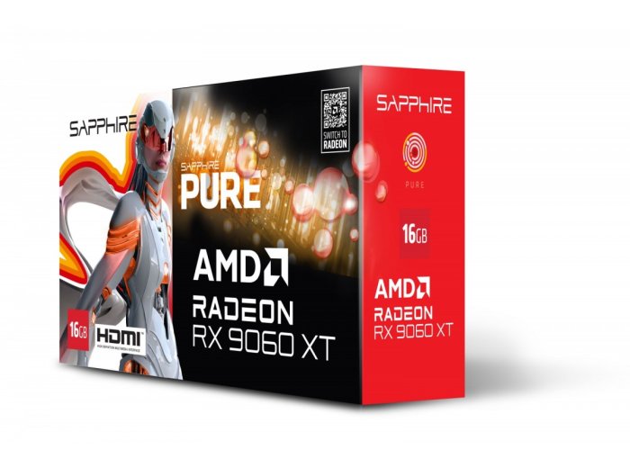 Karta graficzna Radeon RX 9060 XT PURE 16GB GDDR6 128bit DP/2HDMI