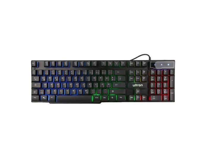 Ultron HAWK Gaming Set klawiatura Dołączona myszka QWERTZ Niemiecki Czarny, Czerwony, Biały