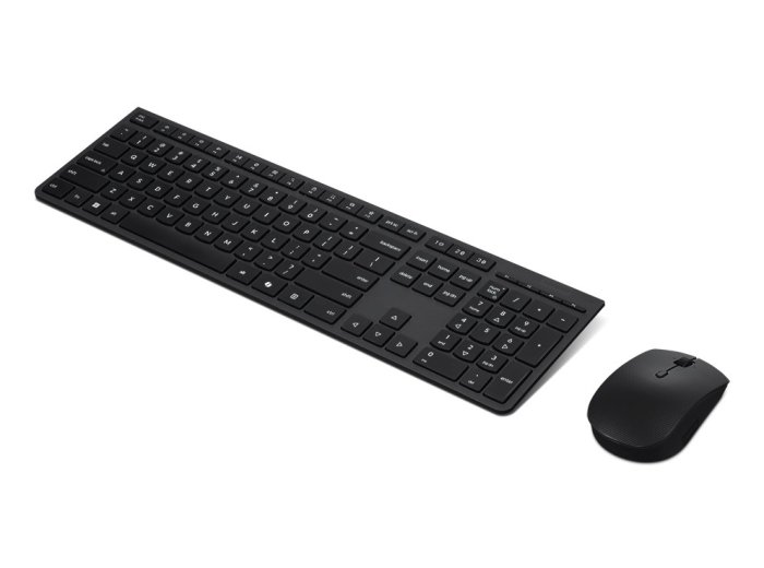 Lenovo Professional Bezprzewodowa ładowalna klawiatura i mysz combo | Zestaw klawiatury i myszy | Bezprzewodowy | Mysz w zestawie | Angielski (USA) | Łączność Bluetooth | Szary
