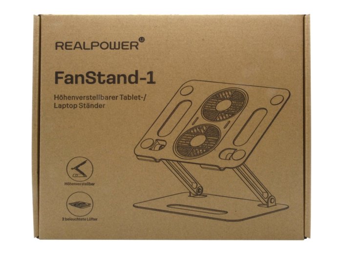 RealPower 495562 stojak na laptop Podstawka na notebooka Stal nierdzewna 43,2 cm (17")