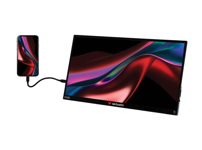 Verbatim 49590 monitor komputerowy 35,6 cm (14") 1920 x 1080 px Full HD LCD Czarny