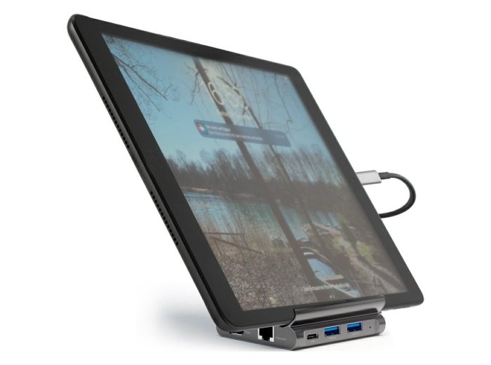 Podstawka tablet/smartphone 7w1 DeX 2xUSB-C/ 2xUSB-A/ HDMI/SD/ microSD/ RJ45