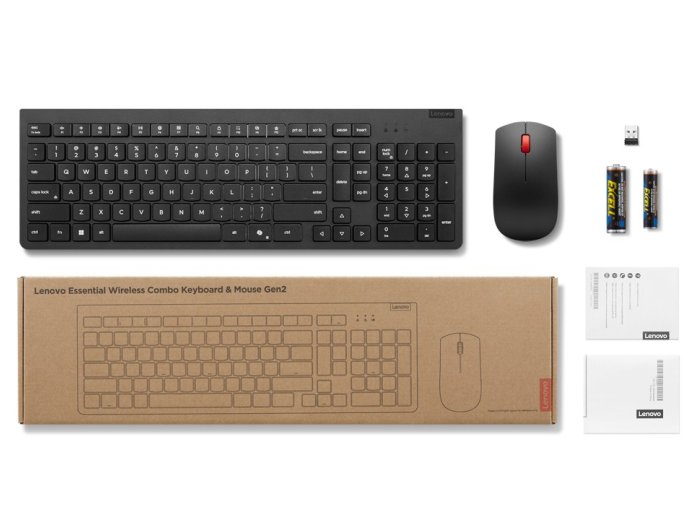 Klawiatura i mysz Essential Wireless Combo Keyboard & Mouse Gen2 Black-US_English