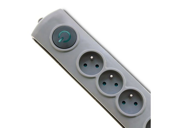 Listwa antyprzepięciowa Quick Switch, 4 gniazda, 1,5m, szara