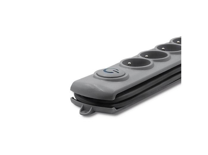 Listwa antyprzepięciowa Quick Switch, 4 gniazda, 1,5m, szara