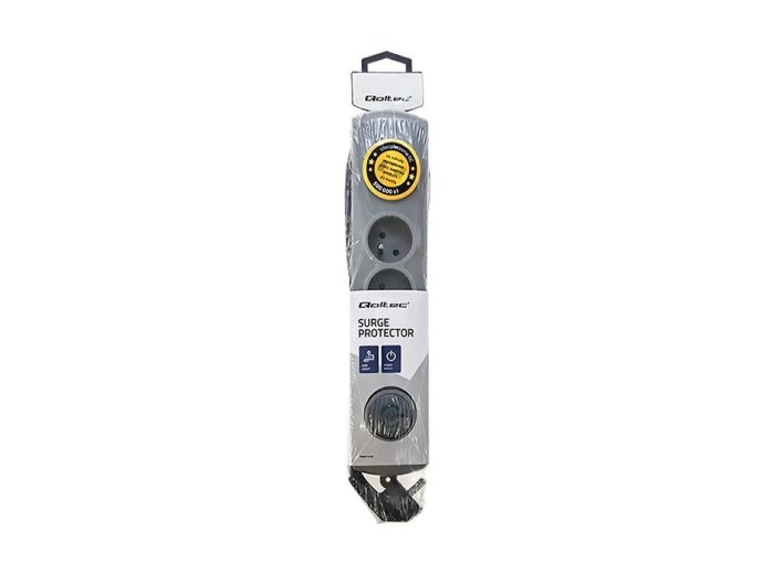 Listwa antyprzepięciowa Quick Switch, 4 gniazda, 1,5m, szara