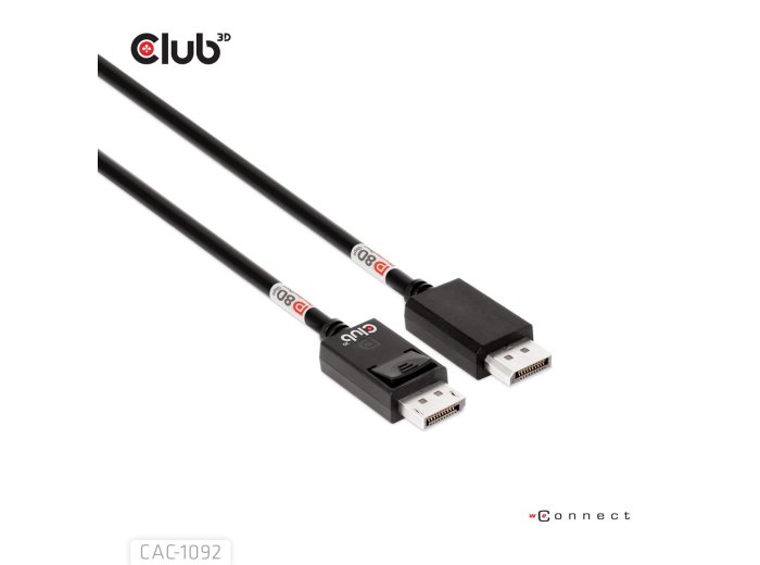 CLUB3D CAC-1092 kabel DisplayPort 1,6 m Czarny