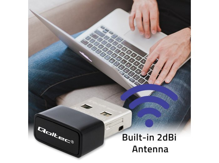 Ultraszybki bezprzewodowy mini adapter USB Wi-Fi | standard AC | 650Mbps