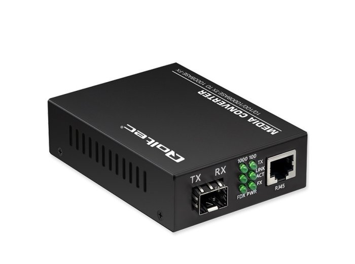 Dwukierunkowy Media Konwerter SWITCH Ethernet 1x RJ45 1x SFP | 1000Mb/s | 5V