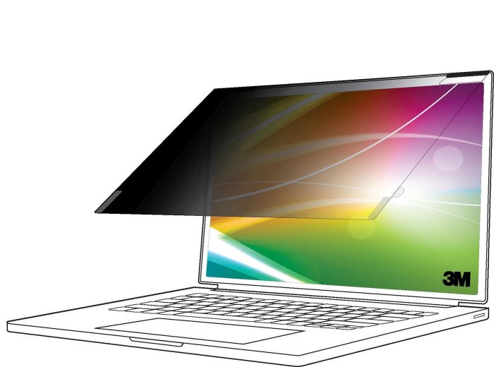 3M BPNDE006 filtr do ekranu 36,8 cm (14.5") Laptop Bezramkowy filtr prywatności na wyswietlacz