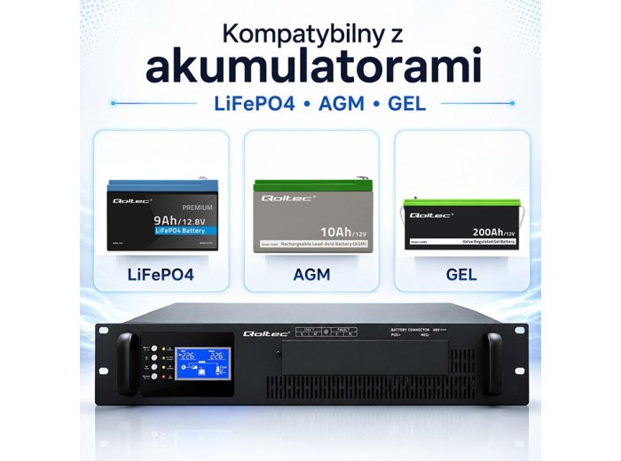 UPS Pure Sine Wave do RACK | 3kVA | 3000W | PF1.0 | LCD | EPO | USB | On-line