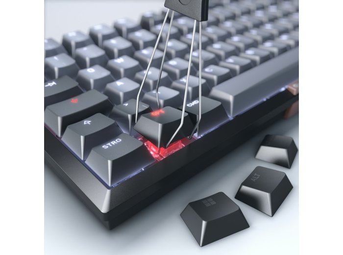 Cherry TAS Klawiatura bezprzewodowa MX 2A cicha czerwona LT DE