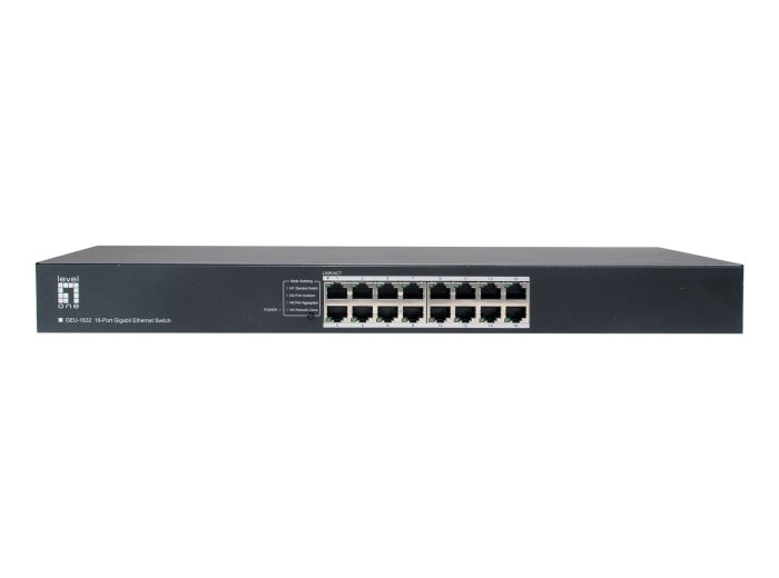 LevelOne GEU-1632 Nie zarządzany Gigabit Ethernet (10/100/1000) 1U Szary
