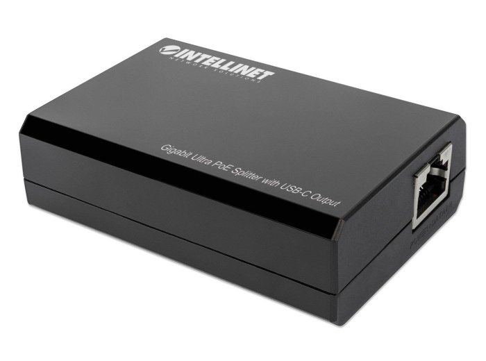 INTELLINET Gigabit Ultra PoE-Splitter mit USB-C-Ausgang 45W