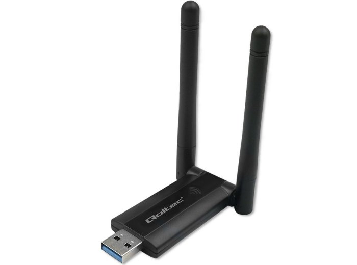 Szybki bezprzewodowy adapter USB DUAL Wi-Fi 2 x 2dBi | Standard AC | USB 3.0 | 1200Mbps
