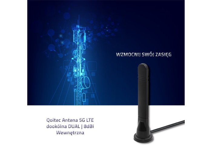 Antena 5G LTE dookólna DUAL | 8 dBi | wewnętrzna