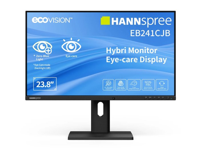 Hannspree Hybri Monitor EB241CJB monitor komputerowy 60,5 cm (23.8") 1920 x 1080 px Full HD LCD Czarny