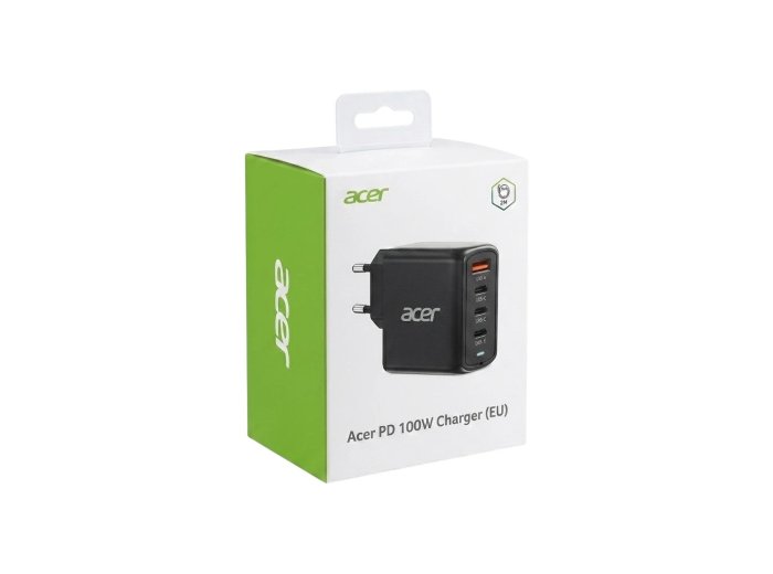 Acer ZL.ADTCC.00L ładowarka do urządzeń przenośnych Uniwersalne Czarny Prąd przemienny Szybkie ładowanie Wewnętrzna