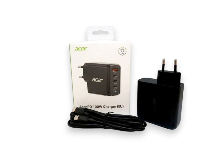 Acer ZL.ADTCC.00L ładowarka do urządzeń przenośnych Uniwersalne Czarny Prąd przemienny Szybkie ładowanie Wewnętrzna