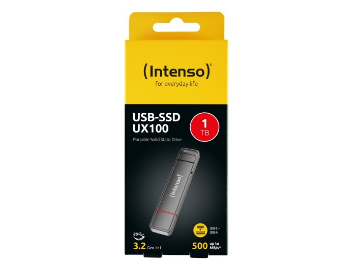 Intenso 3850460 Zewnętrzny dysk SSD 1 TB USB Type-A / USB Type-C 3.2 Gen 1 (3.1 Gen 1) Antracyt