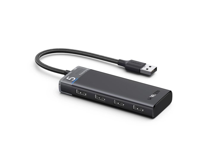 HUB USB-C CM653 1x USB-C 4x USB-A - szary