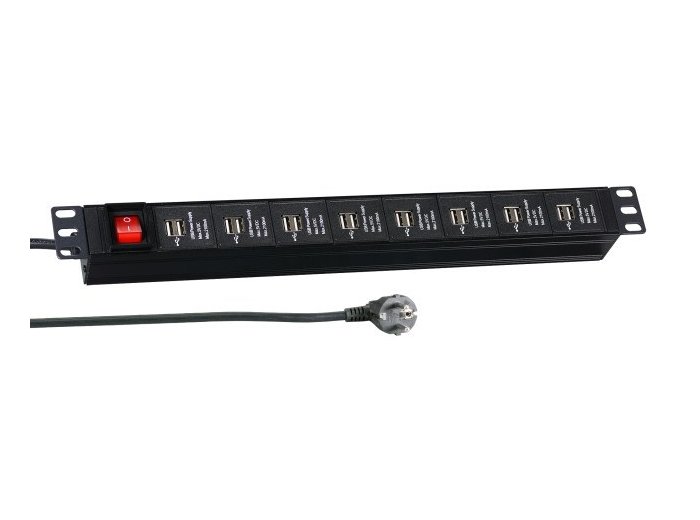 EFB Elektronik EK631USB.1 rozgałęziacz 3 m Wewnętrzna Czarny
