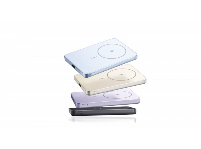 PowerBank Super Slim Magnetic 5000 fioletowy
